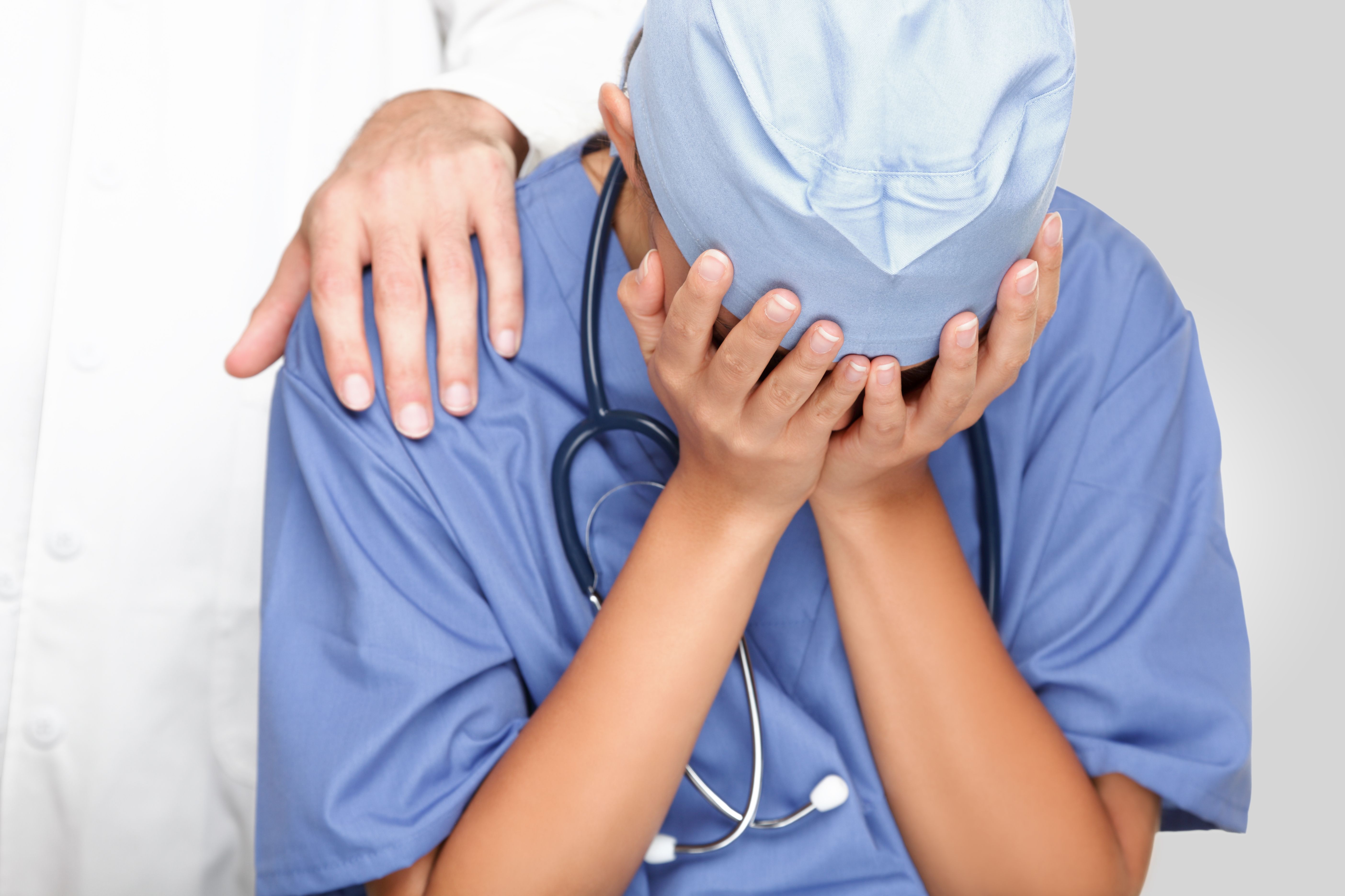 doctor crying