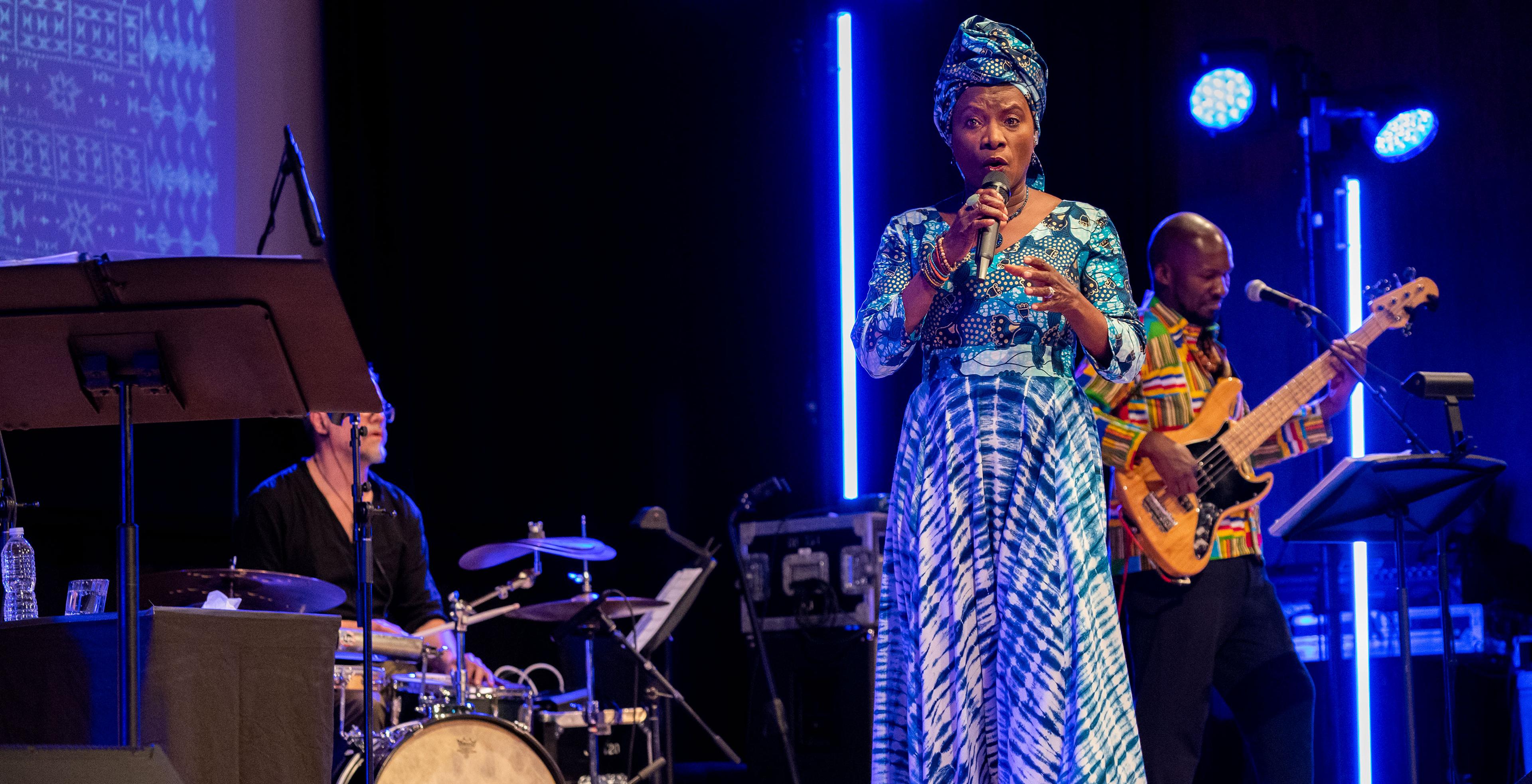 Angélique Kidjo performing onstage