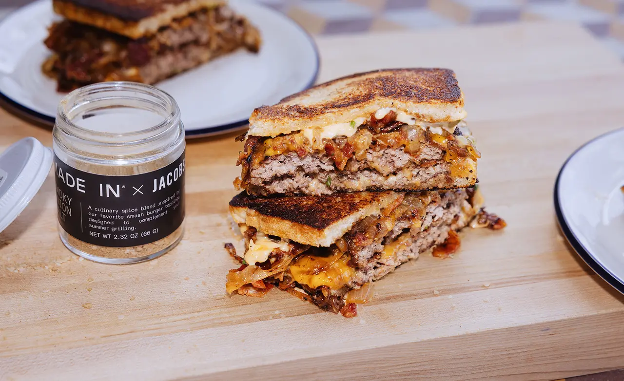 Smoky Onion and Bacon Patty Melt