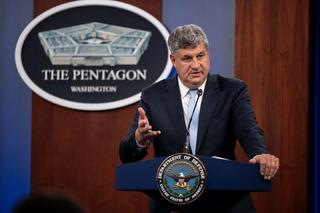 Under Secretary of Defense for Acquisition and Sustainment Bill LaPlante at a press briefing at the Pentagon, September 2022.