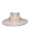 Front view of The Belle Straw Cowgirl Hat - Natural on plain background