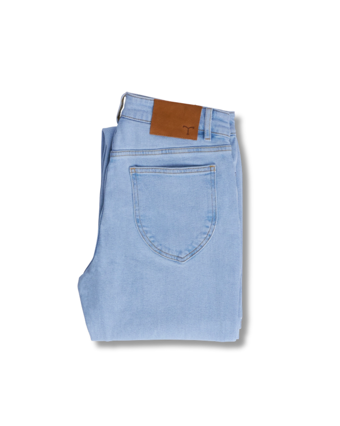 Women's Mid-Rise Bootcut Jeans - Light on plain background