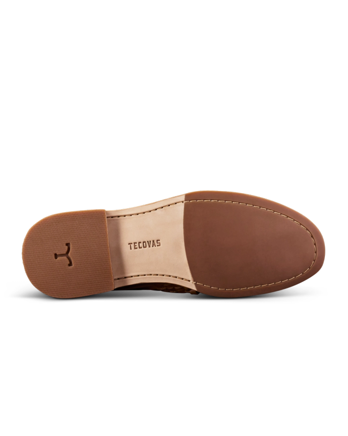 Sole view of The Mateo - Butterscotch Cowhide on plain background