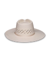 Back view of The Belle Straw Cowgirl Hat - Natural on plain background