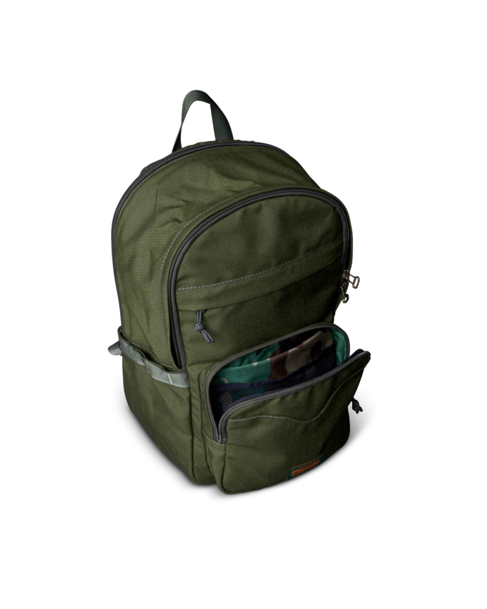 Front view of Canyon Backpack - Moss on plain background