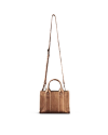 Front view of Mini Metallic Satchel - Copper on plain background