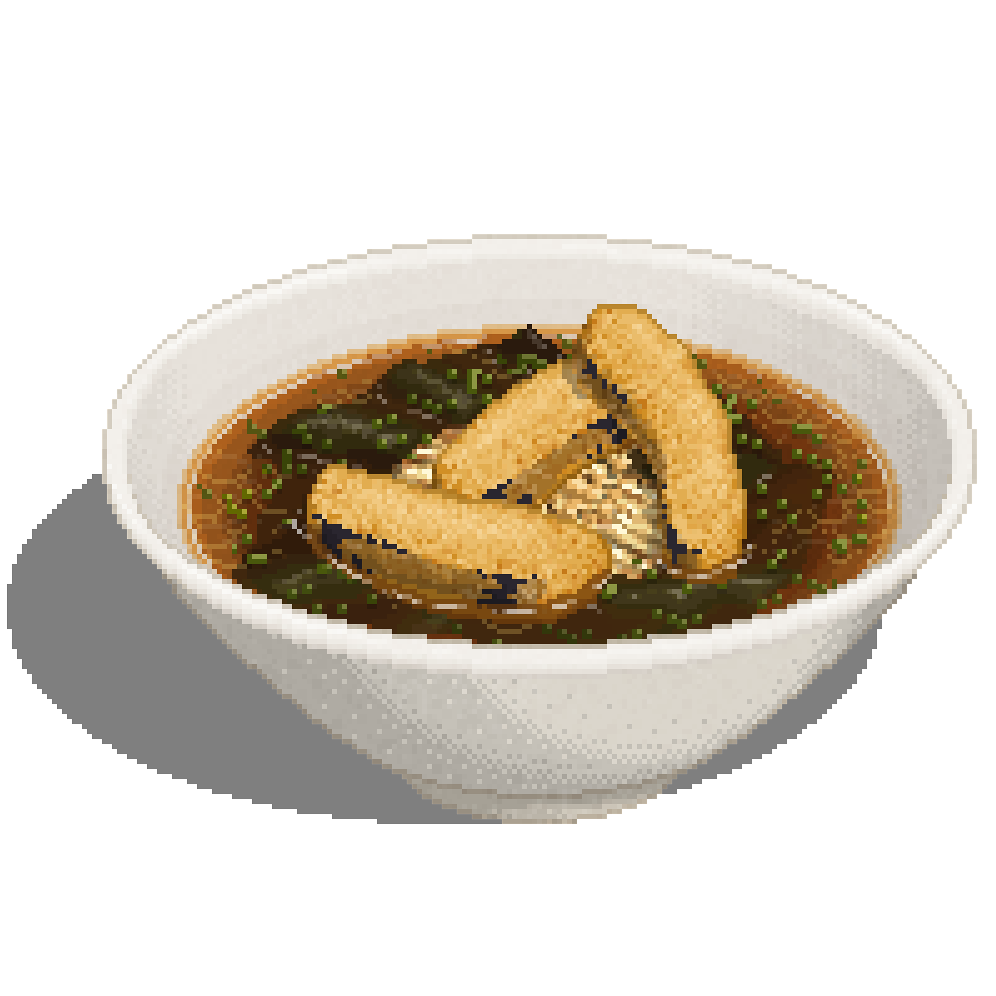 Aubergine Fritters, Kelp Noodle